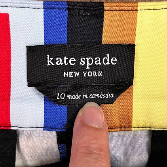 Kate Spade Blocks Of Color Doris Pants Mod Retro Sz 10 - Picture 6 of 13